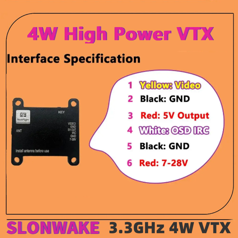 SLONWAKE FPV 3.3G 16CH 4000mW  - Drone Frame avaliação e preço