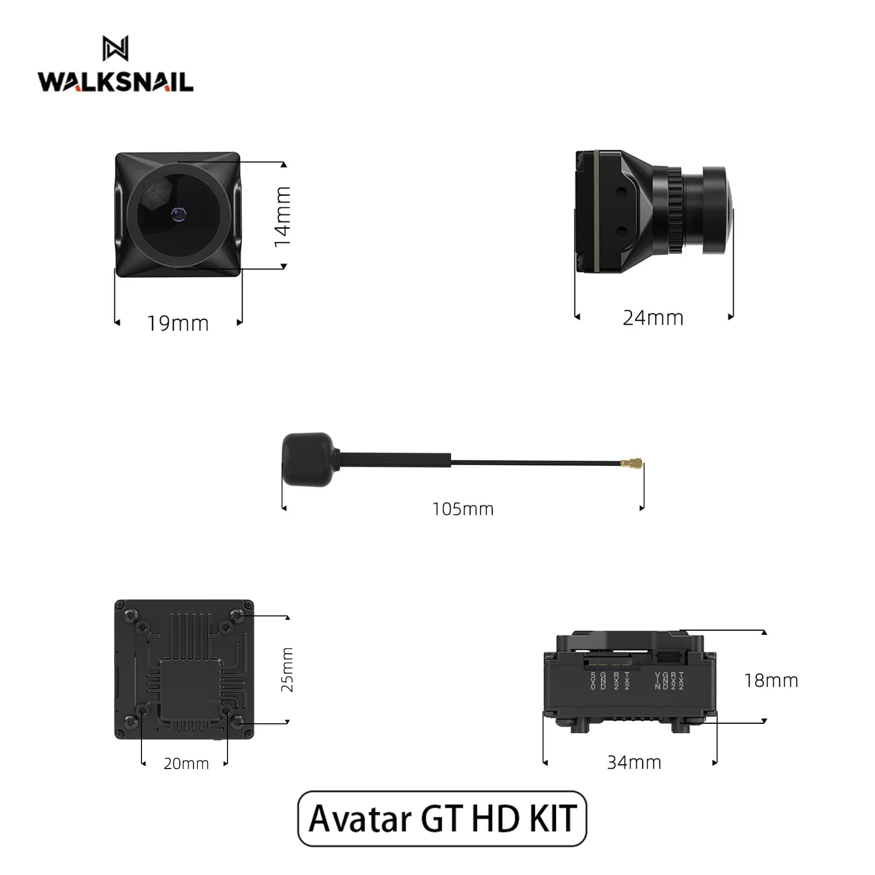 Walksnail Avatar GT HD KIT 2W  - Drone Antenna avaliação e preço