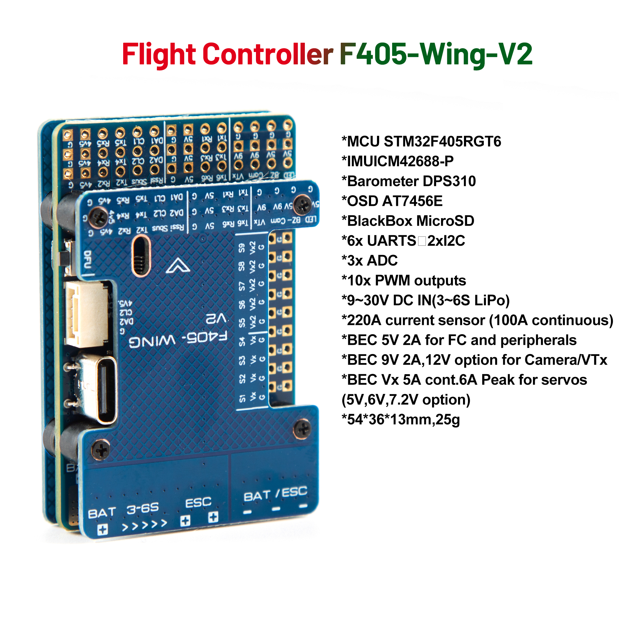 F405 WING V2 FC Flight Control - Drone Flight Controller avaliação e preço