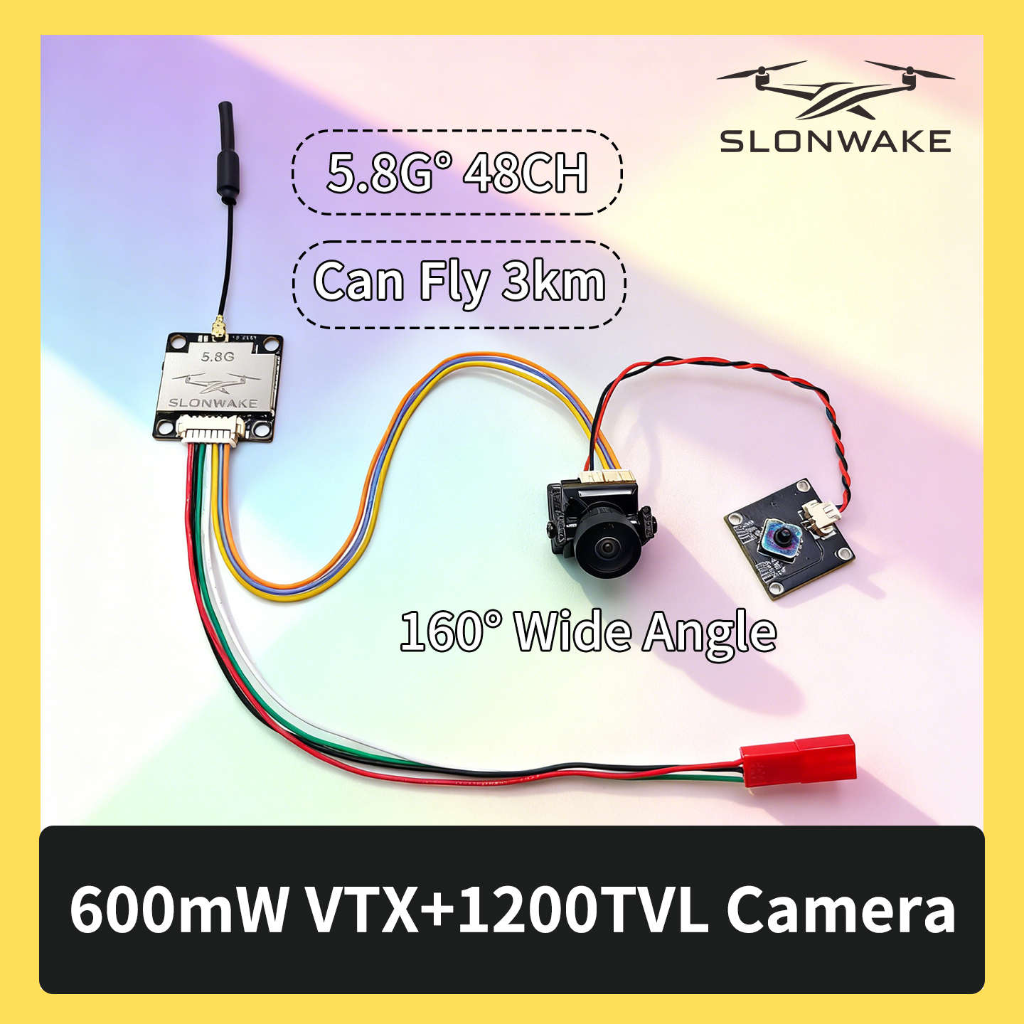 SLONWAKE 5.8G 600mW 7-24V FPV  - Drone Frame avaliação e preço