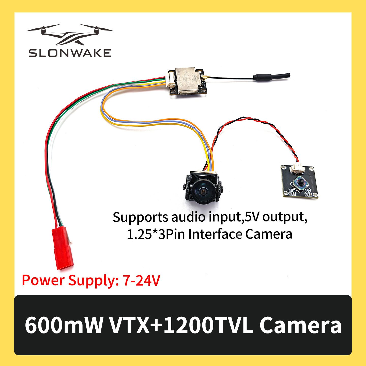 SLONWAKE 5.8G 600mW 7-24V FPV  - Drone Frame avaliação e preço