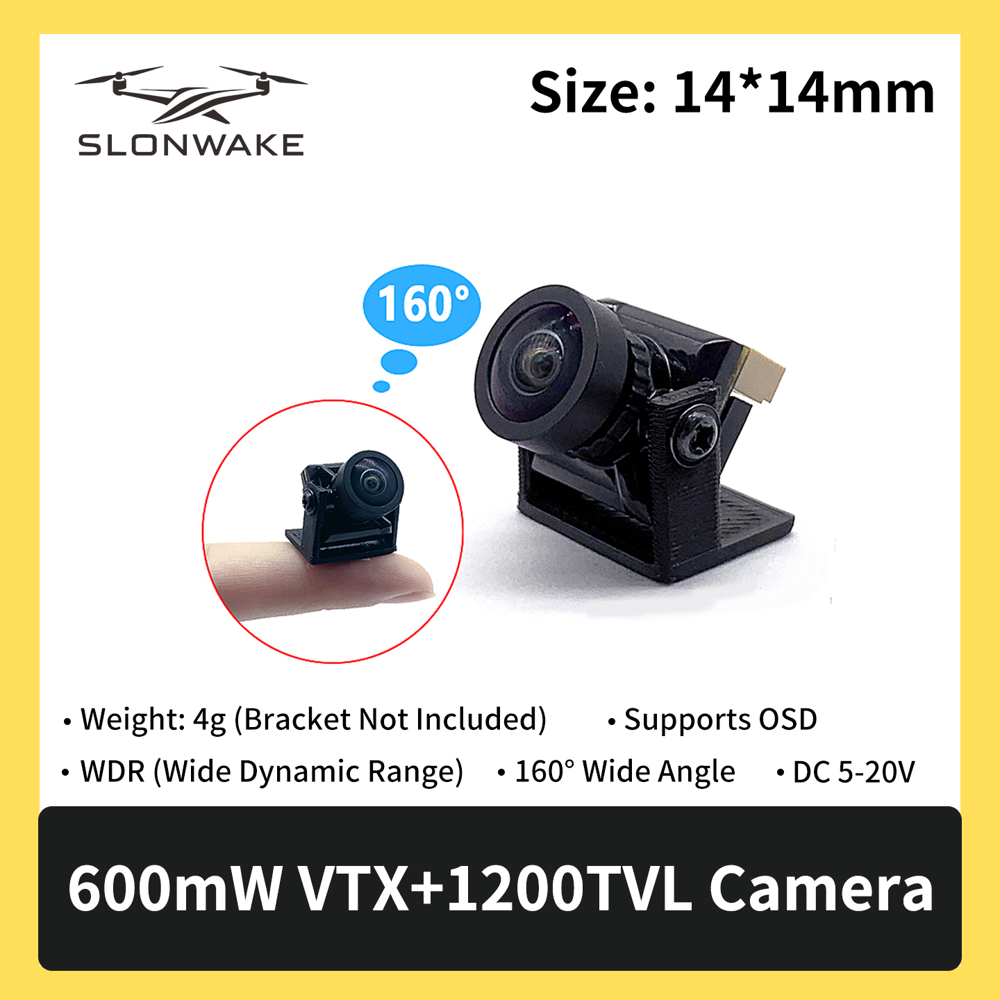 SLONWAKE 5.8G 600mW 7-24V FPV  - Drone Frame avaliação e preço