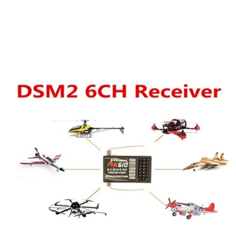 DSM2 MK610 AR6100 2.4G 6CH RC  - Drone Battery avaliação e preço