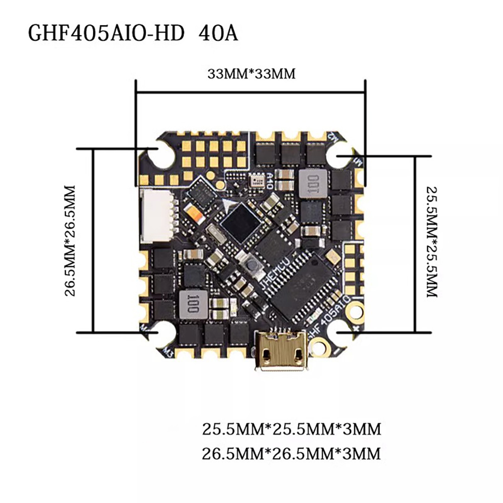 JHEMCU GHF405AIO-HD 40A AIO Fl - Drone Esc avaliação e preço