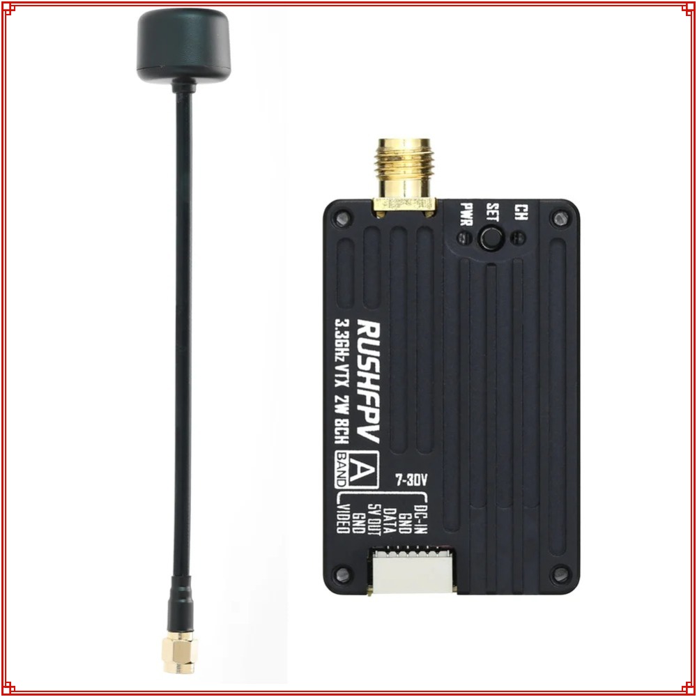 2026 New RUSHFPV 3.3G 2W VTX T - Drone Receiver avaliação e preço