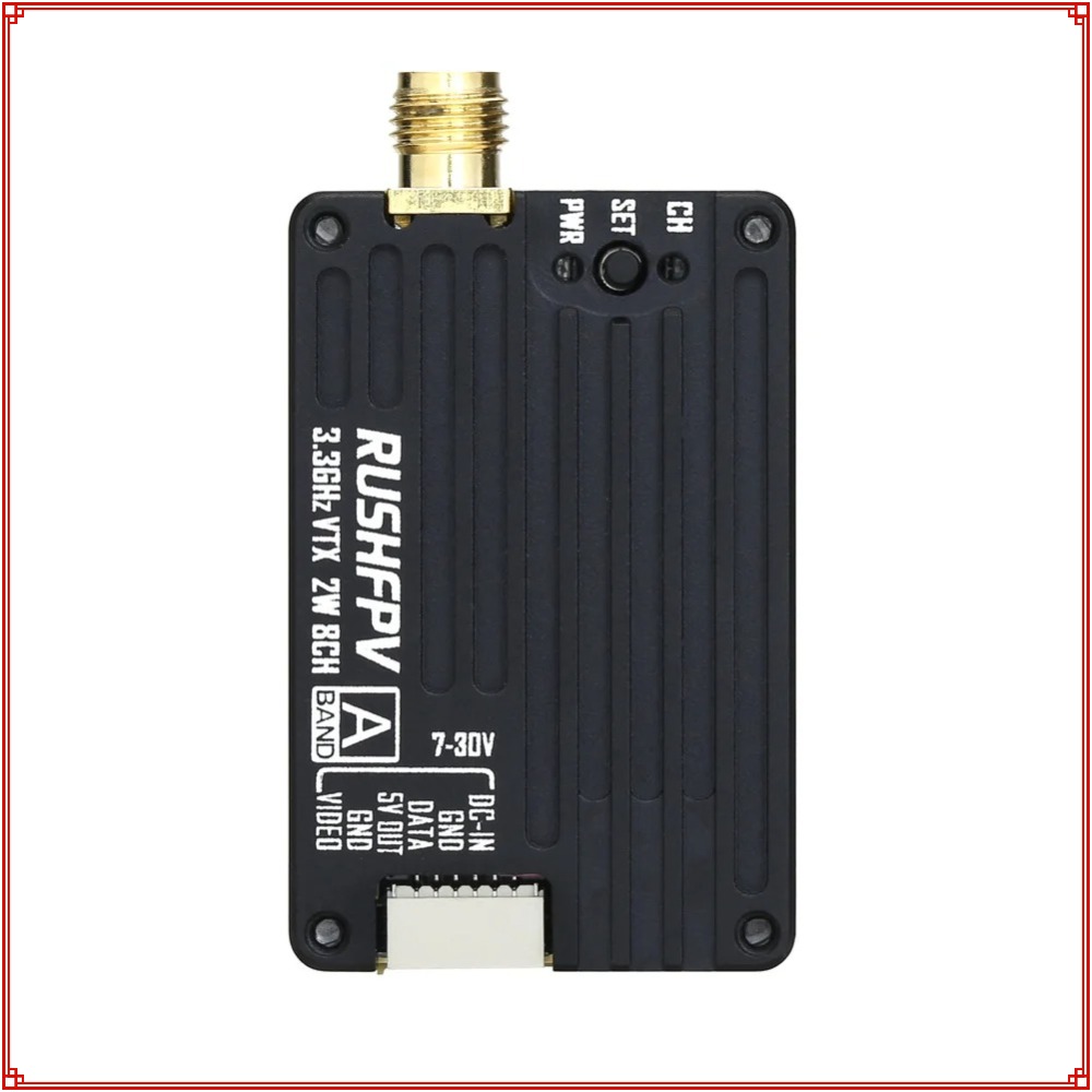 2026 New RUSHFPV 3.3G 2W VTX T - Drone Receiver avaliação e preço