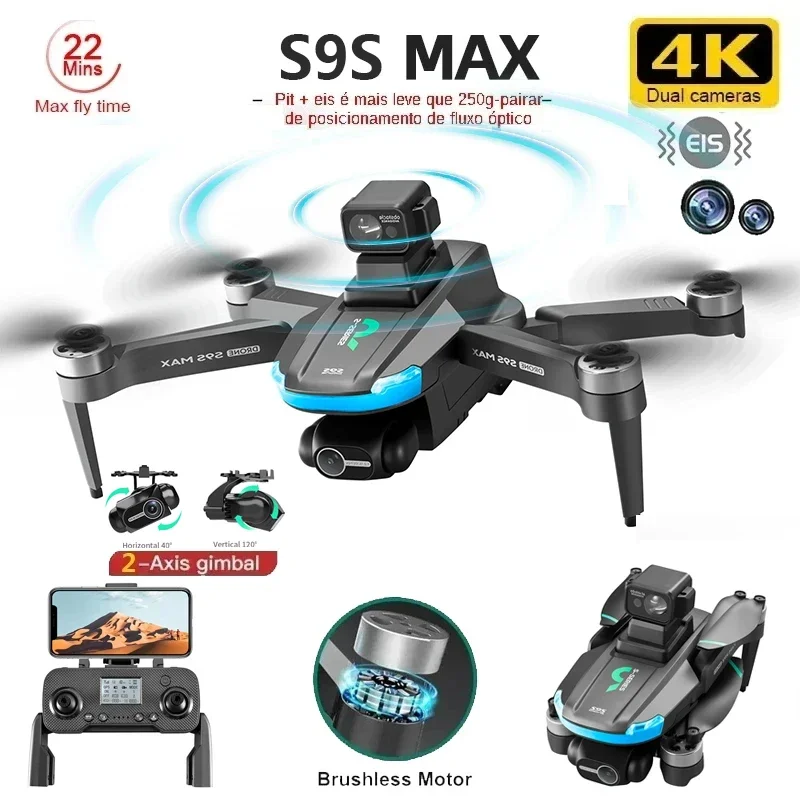 NEW S9S MAX MINI Drone 4K 2-Ax - Drone Gps Module avaliação e preço