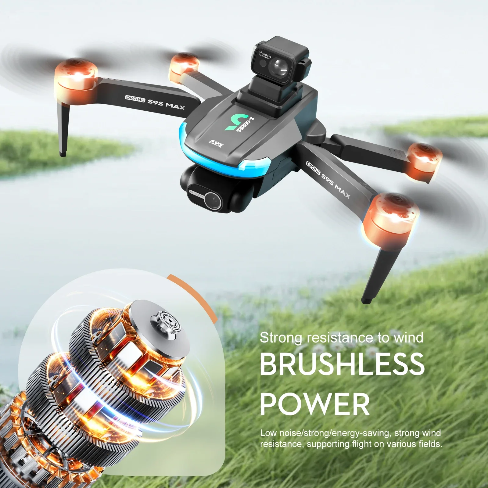 NEW S9S MAX MINI Drone 4K 2-Ax - Drone Gps Module avaliação e preço
