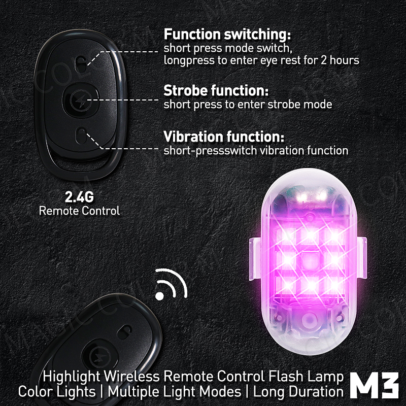 2PCS Wireless LED Strobe Light - Drone Led Light avaliação e preço
