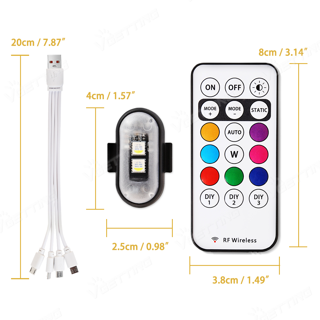 4Pcs Mini Drone Strobe Light 8 - Drone Led Light avaliação e preço