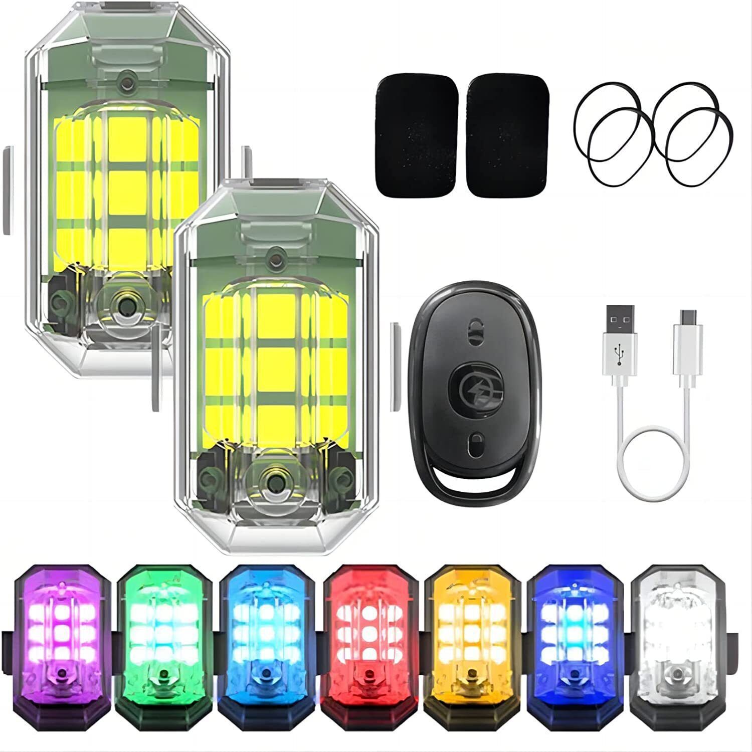 1/2/4Pc Remote Motorcycle Ligh - Drone Led Light avaliação e preço