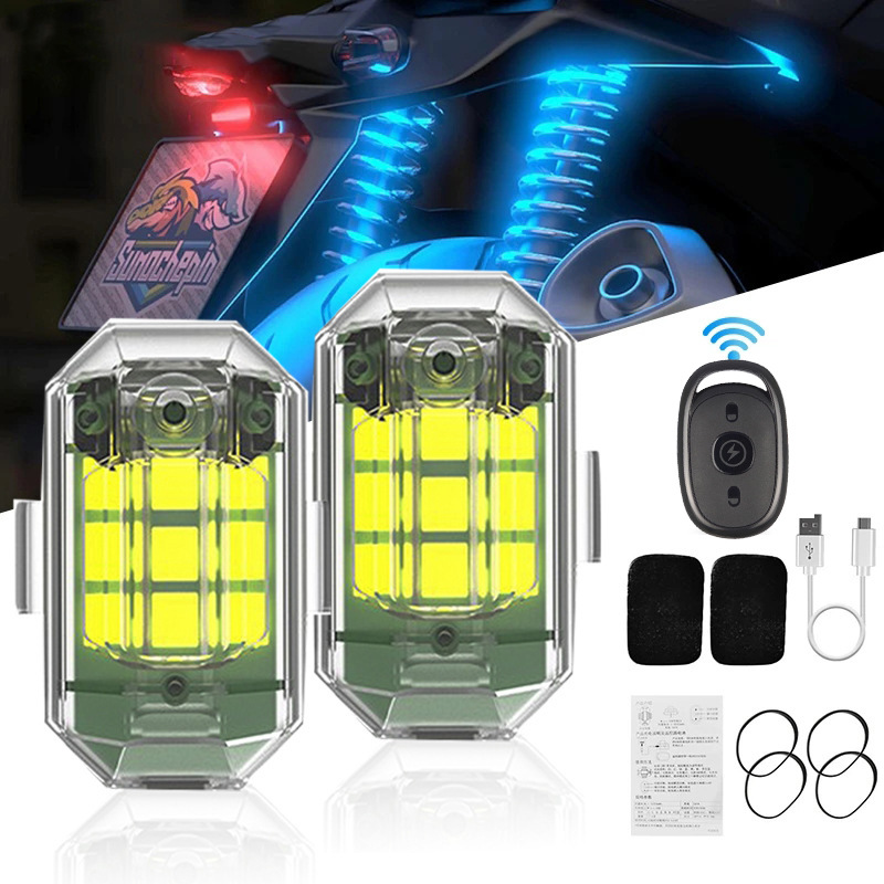 1/2/4Pc Remote Motorcycle Ligh - Drone Led Light avaliação e preço