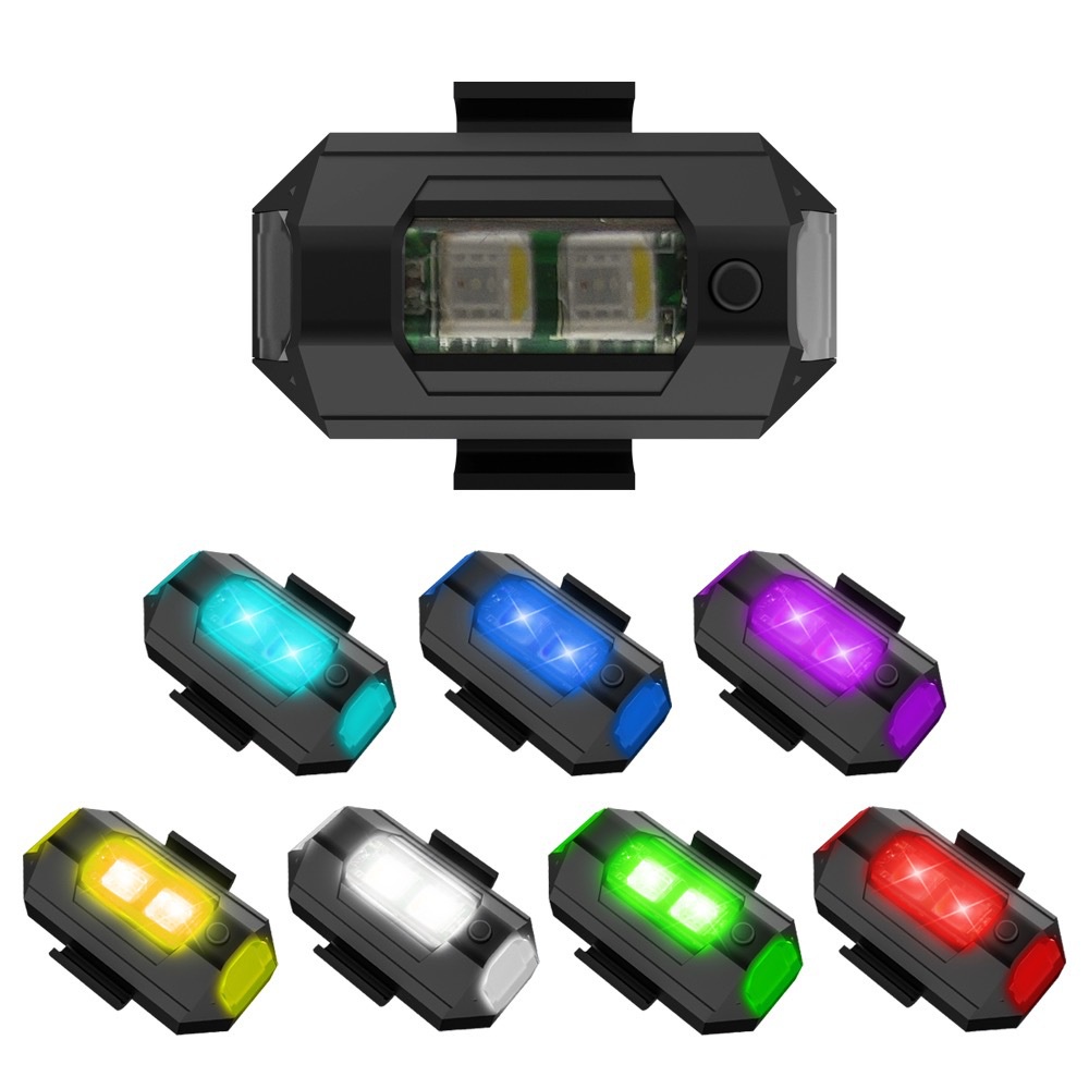 1PC 7 Color Mini USB Charging  - Drone Led Light avaliação e preço