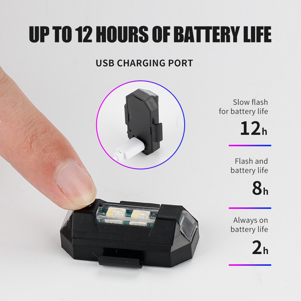 1PC 7 Color Mini USB Charging  - Drone Led Light avaliação e preço