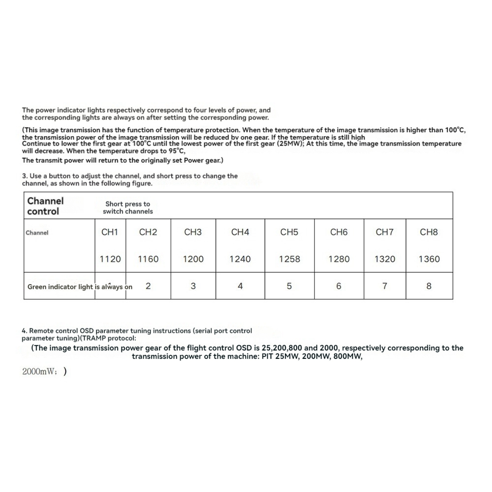 AS96-1.2G 2W VTX 8CH 2000Mw FP - Drone Transmitter avaliação e preço
