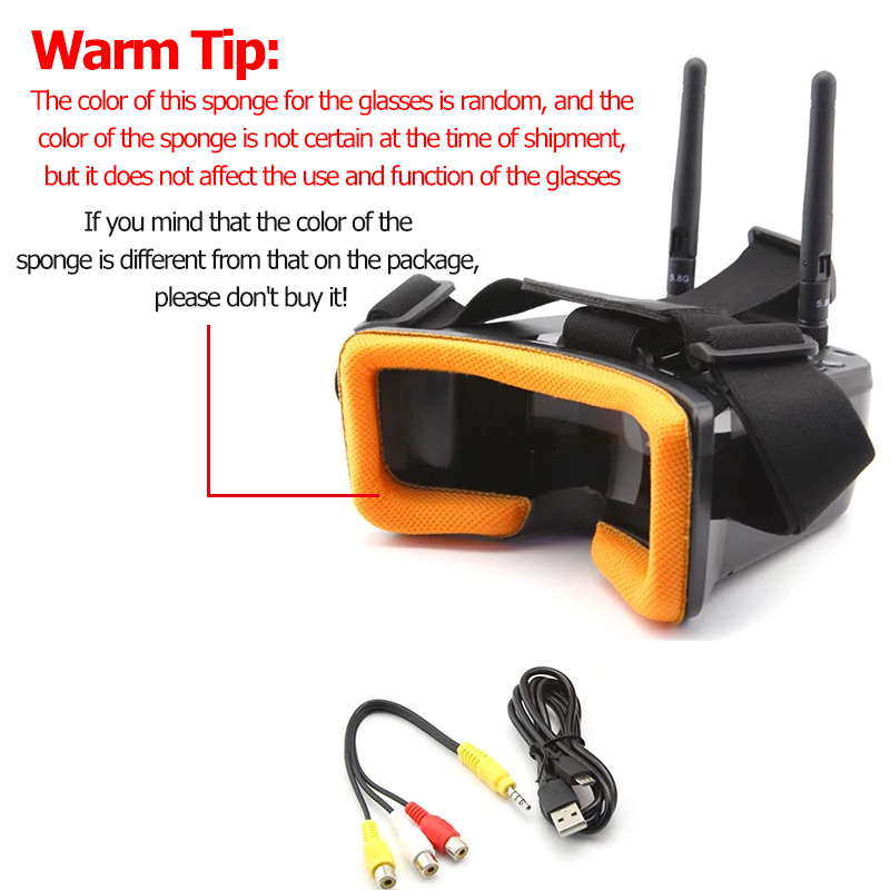 VR009 FPV Video Goggles 3Inch  - Drone Antenna avaliação e preço